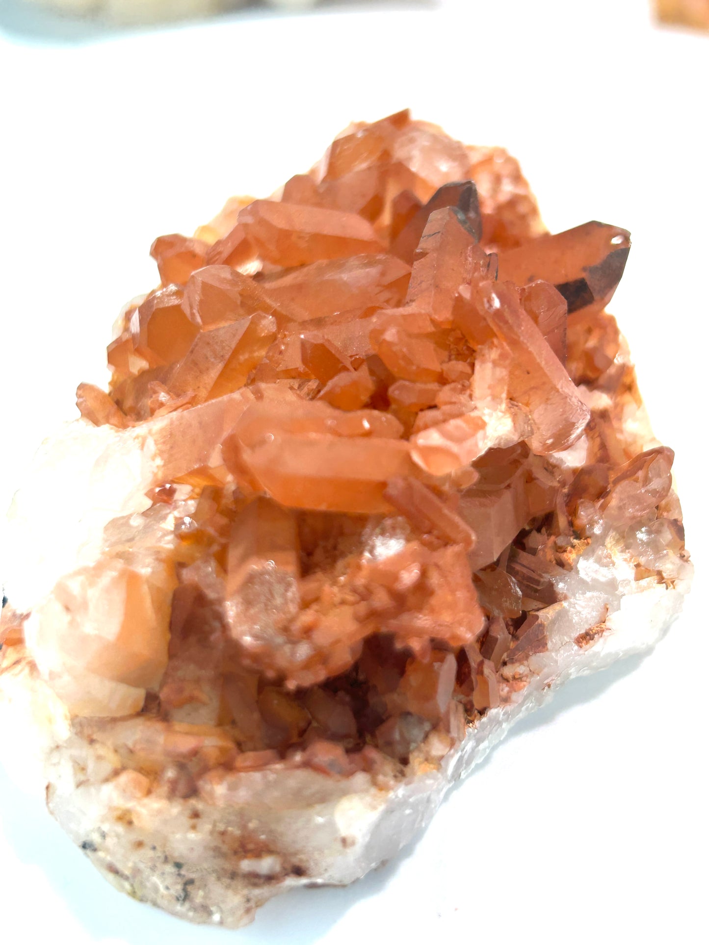 Tangerine Quartz Cluster | Joyful Energy & Inner Healing from Brazil