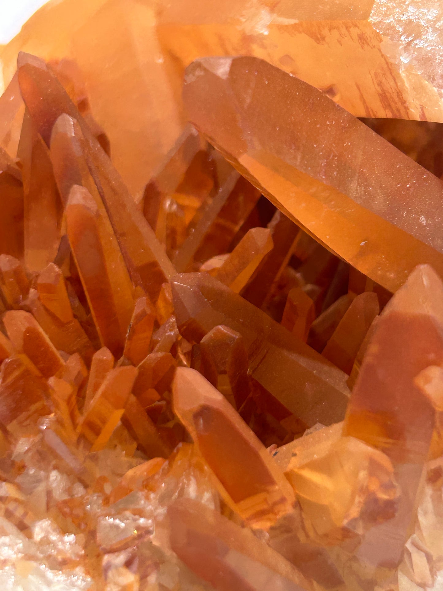 Tangerine Quartz Cluster | Joyful Energy & Inner Healing from Brazil