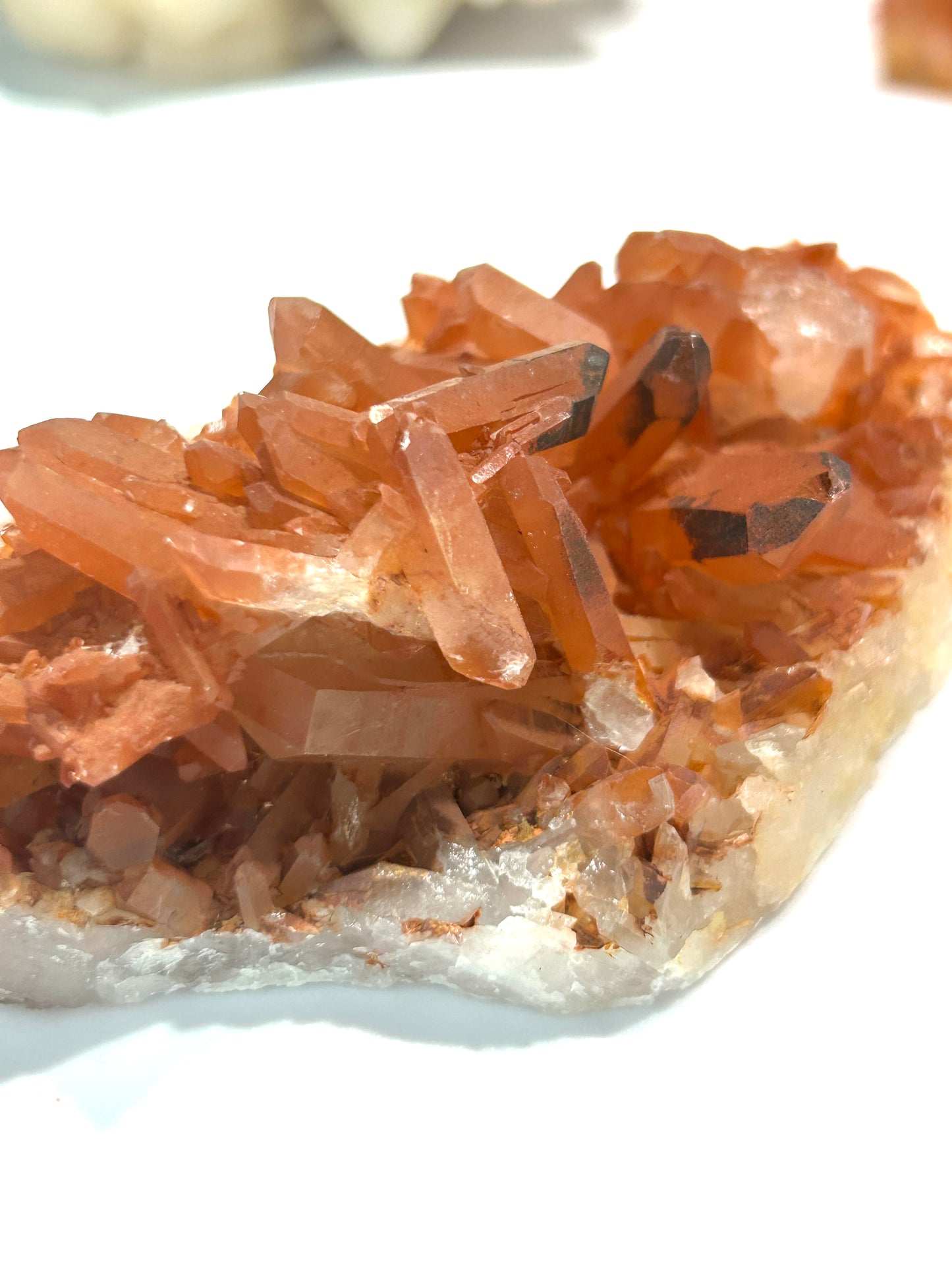Tangerine Quartz Cluster | Joyful Energy & Inner Healing from Brazil