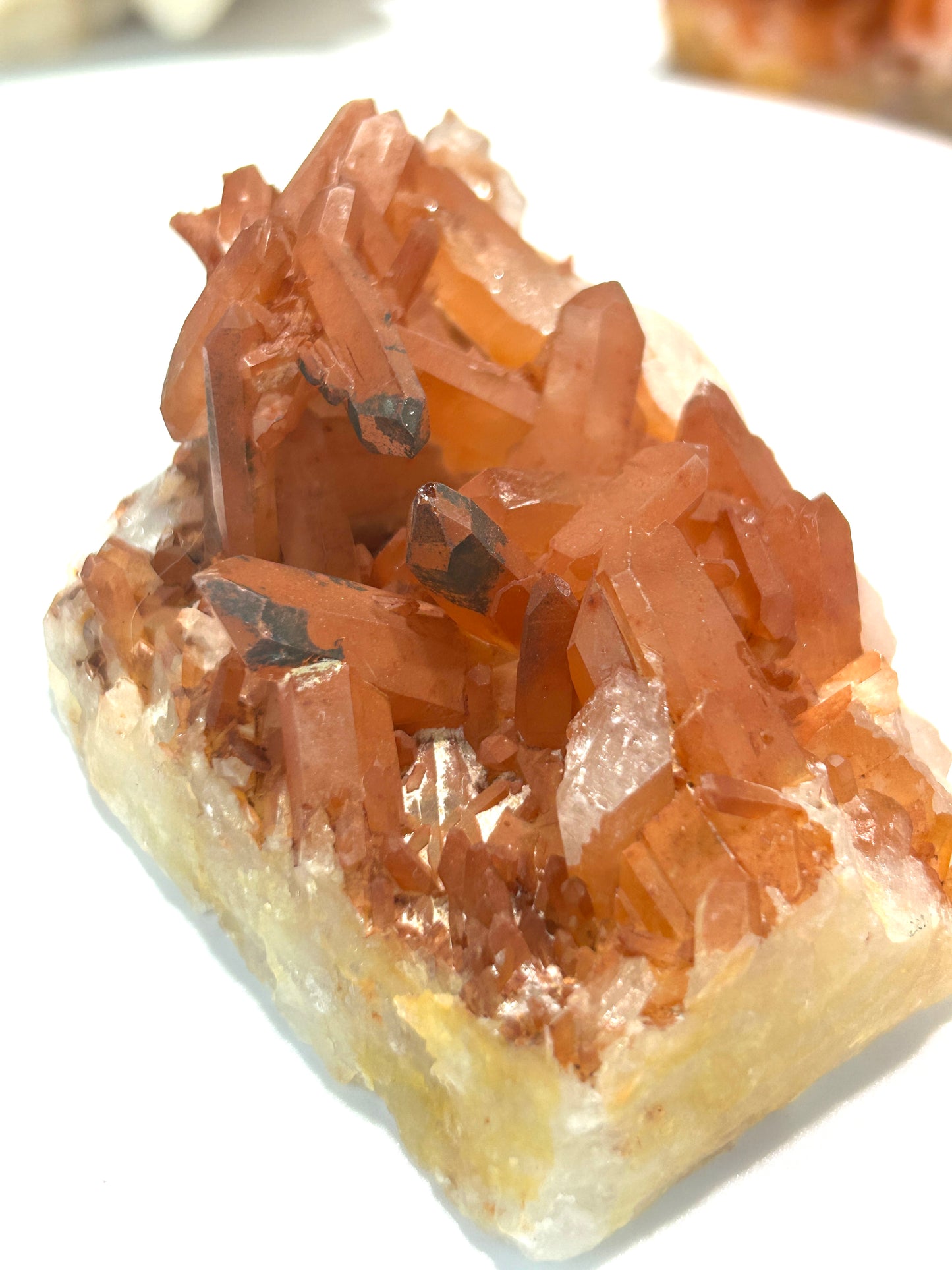 Tangerine Quartz Cluster | Joyful Energy & Inner Healing from Brazil