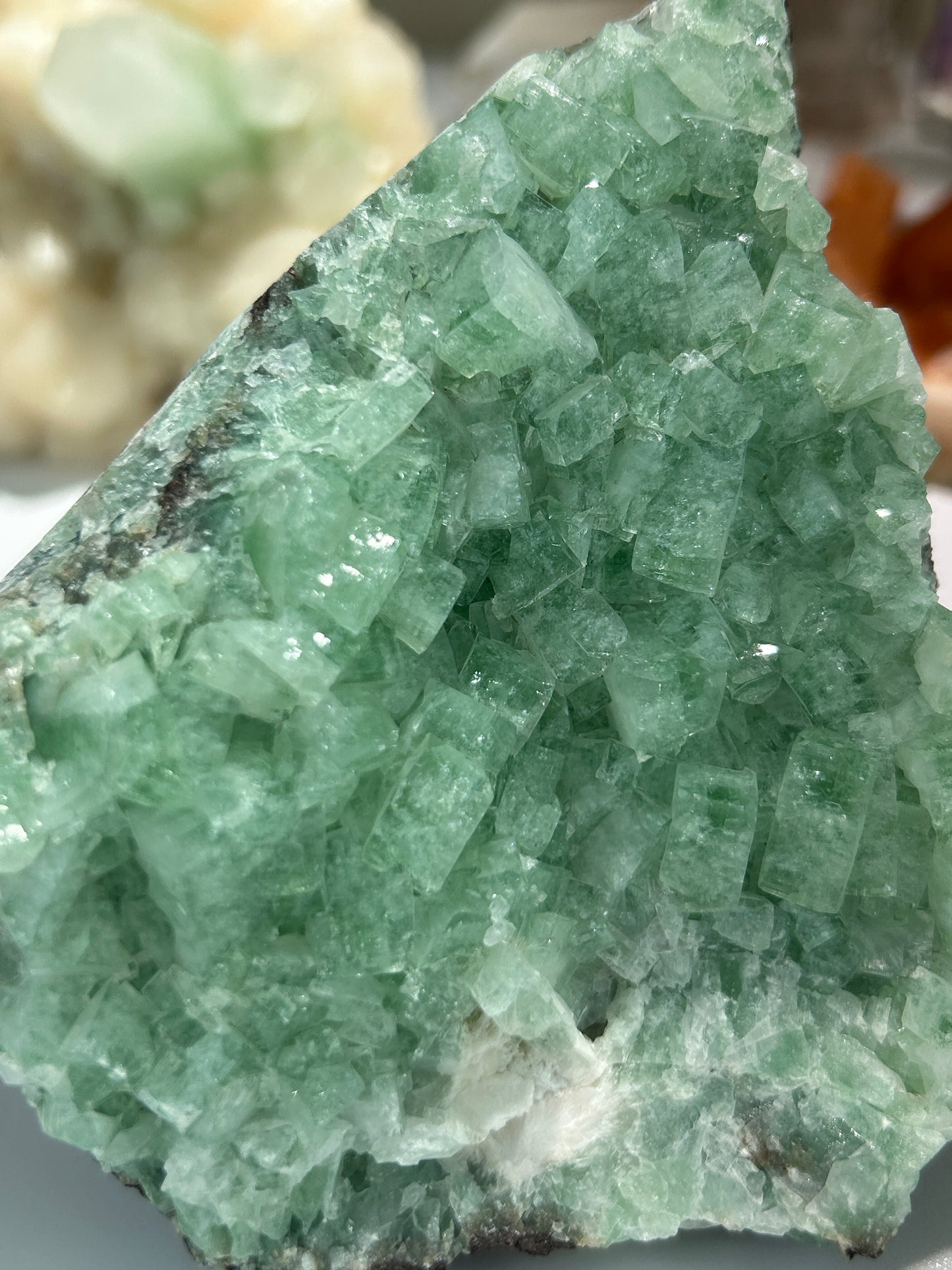 Rare Green Apophyllite Specimen | Heart-Centered Clarity & Calm