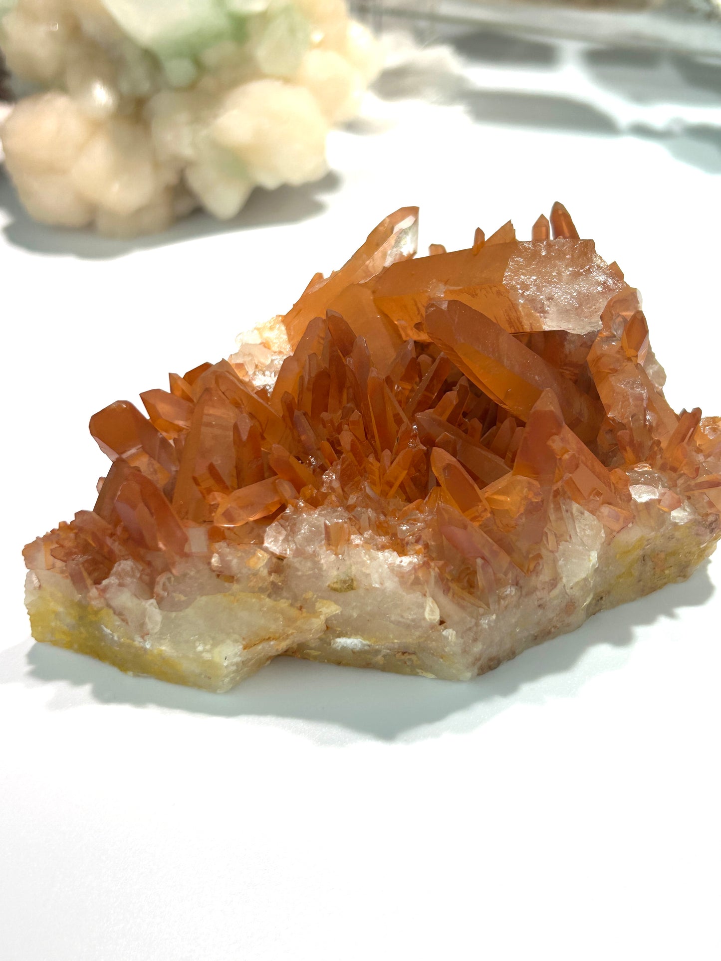 Tangerine Quartz Cluster | Joyful Energy & Inner Healing from Brazil