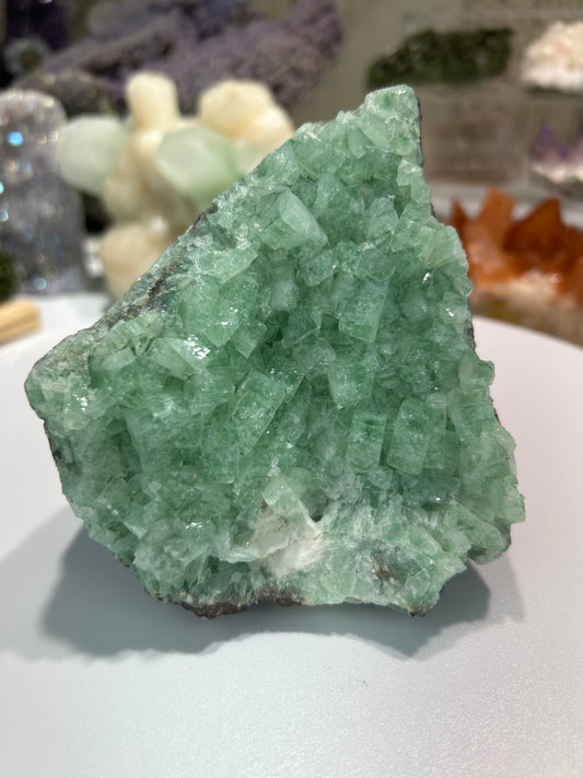 Rare Green Apophyllite Specimen | Heart-Centered Clarity & Calm